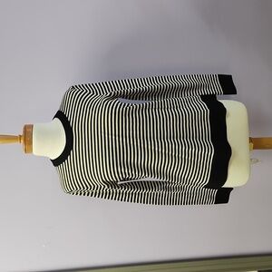 Michael Kors Black and White Striped Sweater